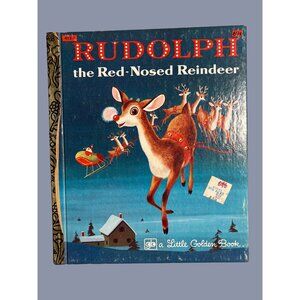 Vintage Little Golden Book Rudolph the Red Nosed Reindeer Christmas Classic 1960